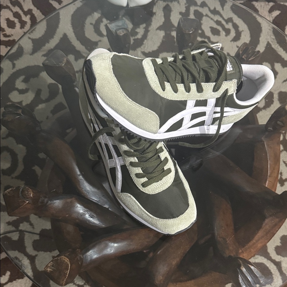 Onitsuka Tiger by Asics Olive and White Sneakers